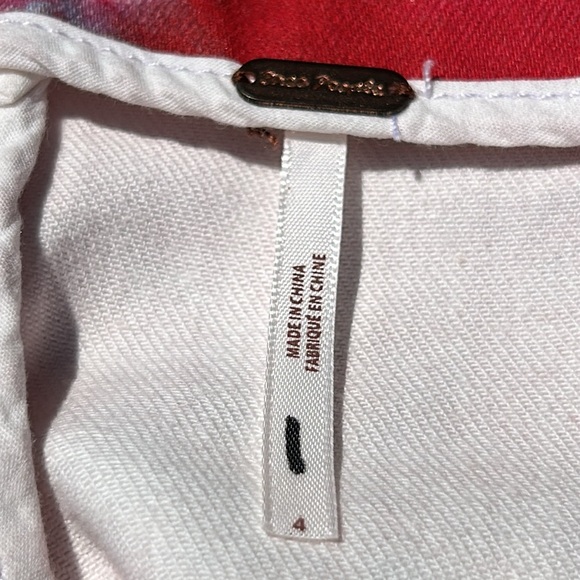 Free People | Modern Femme Flamingo Flame Tie DyeDenim Mini Skirt - Picture 4 of 8